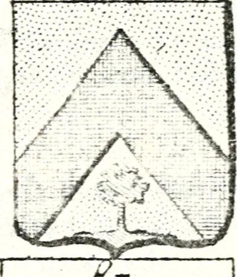 An illustration from Armorial des principales maisons et familles du royaume, particulierement des celles de Paris et de l'Isle de France : contenant les armes des princes, seigneurs, grands officiers de la couronne & de la maison du roi, celles des cours souveraines, &c. avec l'explication de tous les blasons, 1757, leaf 570