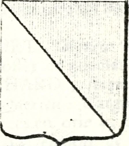 An illustration from Armorial des principales maisons et familles du royaume, particulierement des celles de Paris et de l'Isle de France : contenant les armes des princes, seigneurs, grands officiers de la couronne & de la maison du roi, celles des cours souveraines, &c. avec l'explication de tous les blasons, 1757, leaf 618