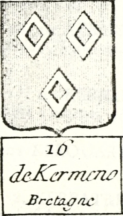 An illustration from Armorial des principales maisons et familles du royaume, particulierement des celles de Paris et de l'Isle de France : contenant les armes des princes, seigneurs, grands officiers de la couronne & de la maison du roi, celles des cours souveraines, &c. avec l'explication de tous les blasons, 1757, leaf 750