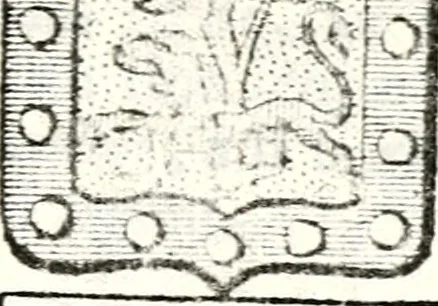 An illustration from Armorial des principales maisons et familles du royaume, particulierement des celles de Paris et de l'Isle de France : contenant les armes des princes, seigneurs, grands officiers de la couronne & de la maison du roi, celles des cours souveraines, &c. avec l'explication de tous les blasons, 1757, leaf 786