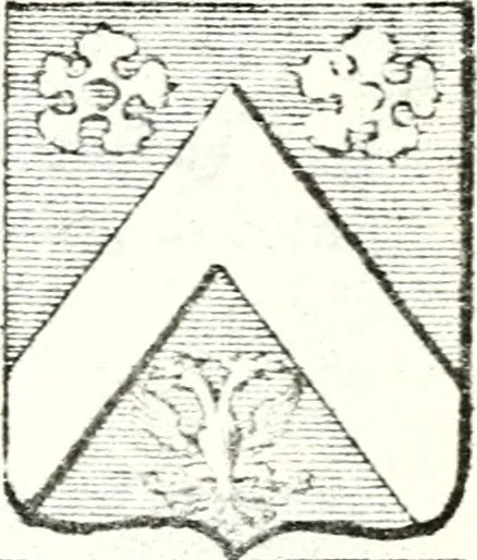 An illustration from Armorial des principales maisons et familles du royaume, particulierement des celles de Paris et de l'Isle de France : contenant les armes des princes, seigneurs, grands officiers de la couronne & de la maison du roi, celles des cours souveraines, &c. avec l'explication de tous les blasons, 1757, leaf 802