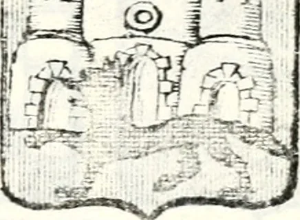 An illustration from Armorial des principales maisons et familles du royaume, particulierement des celles de Paris et de l'Isle de France : contenant les armes des princes, seigneurs, grands officiers de la couronne & de la maison du roi, celles des cours souveraines, &c. avec l'explication de tous les blasons, 1757, leaf 816