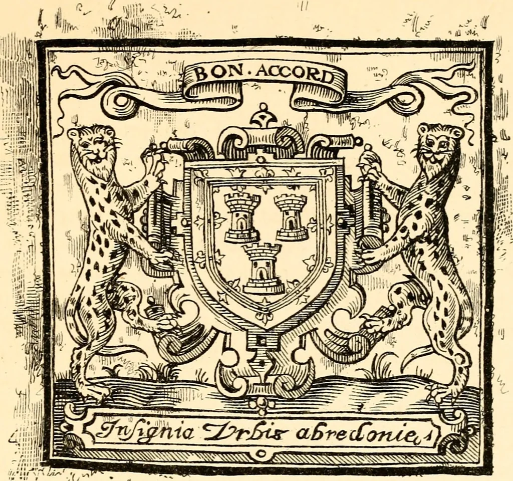 An illustration from The armorial ensigns of the royal burgh of Aberdeen : with some observations on the legend relating to the capture and demolition of the castle, 1888, leaf 152