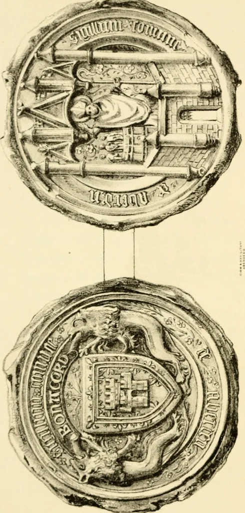 An illustration from The armorial ensigns of the royal burgh of Aberdeen : with some observations on the legend relating to the capture and demolition of the castle, 1888, leaf 53