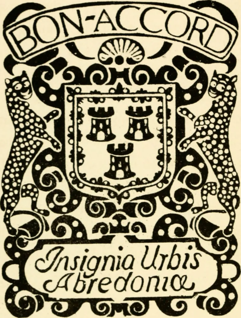 An illustration from The armorial ensigns of the royal burgh of Aberdeen : with some observations on the legend relating to the capture and demolition of the castle, 1888, leaf 95