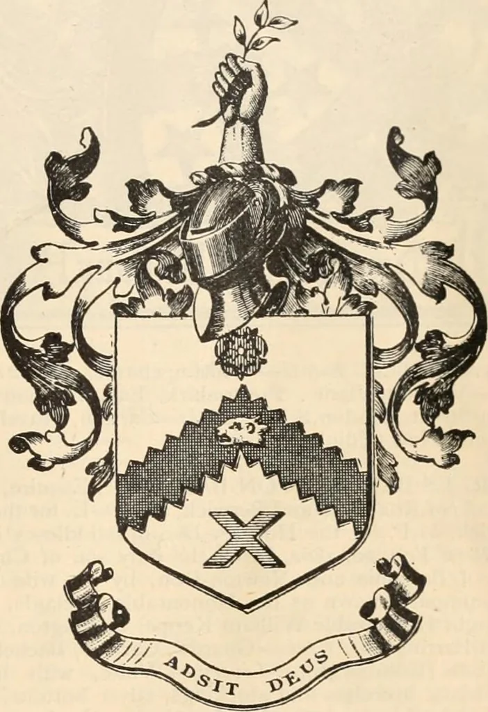 An illustration from Armorial families : a directory of gentlemen of coat-armour, 1905, leaf 100