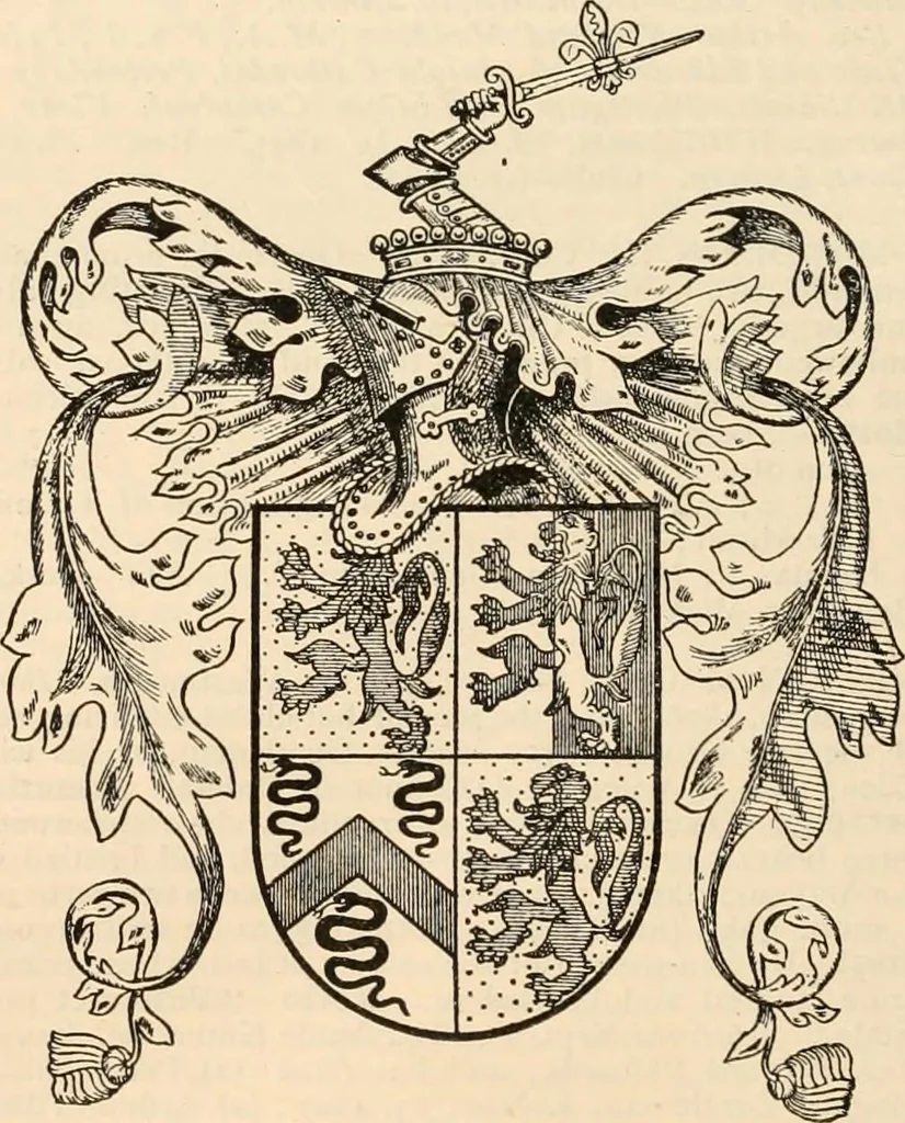 An illustration from Armorial families : a directory of gentlemen of coat-armour, 1905, leaf 1003