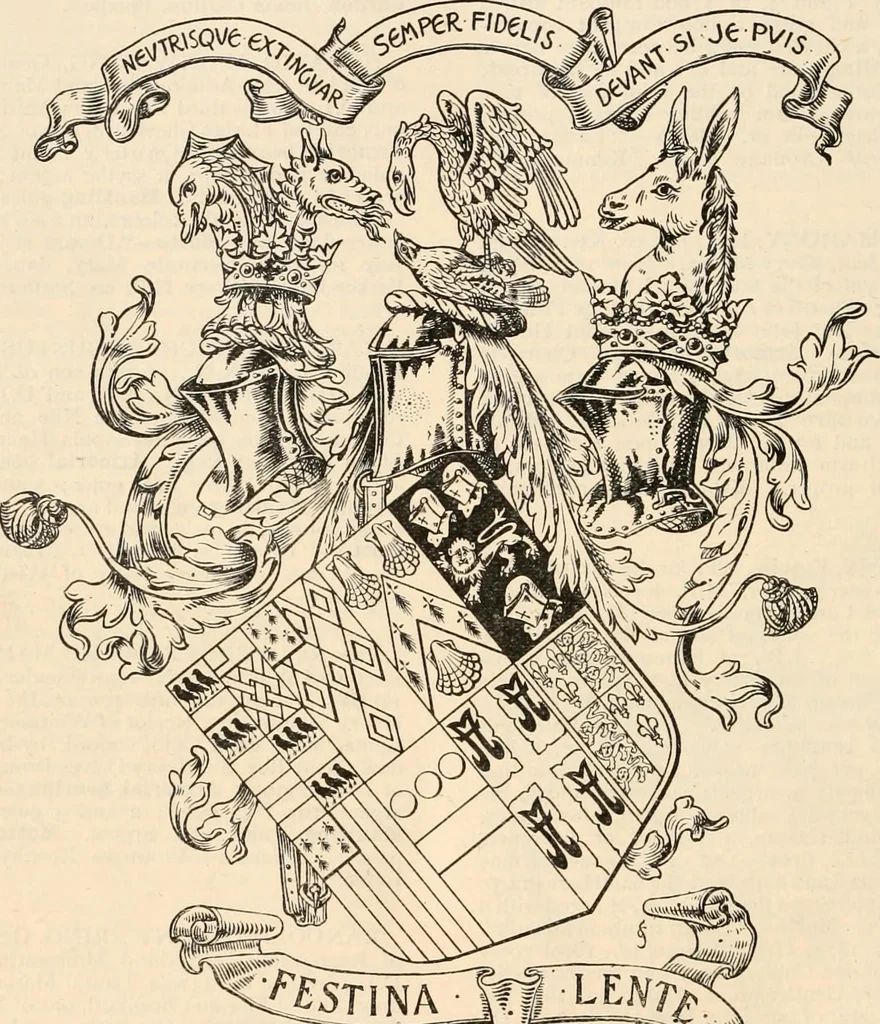 An illustration from Armorial families : a directory of gentlemen of coat-armour, 1905, leaf 1005