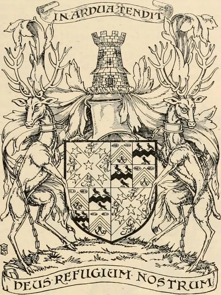 An illustration from Armorial families : a directory of gentlemen of coat-armour, 1905, leaf 1008