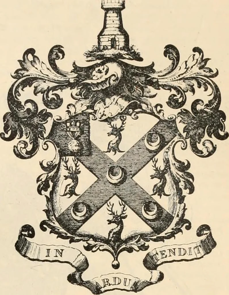 An illustration from Armorial families : a directory of gentlemen of coat-armour, 1905, leaf 1008