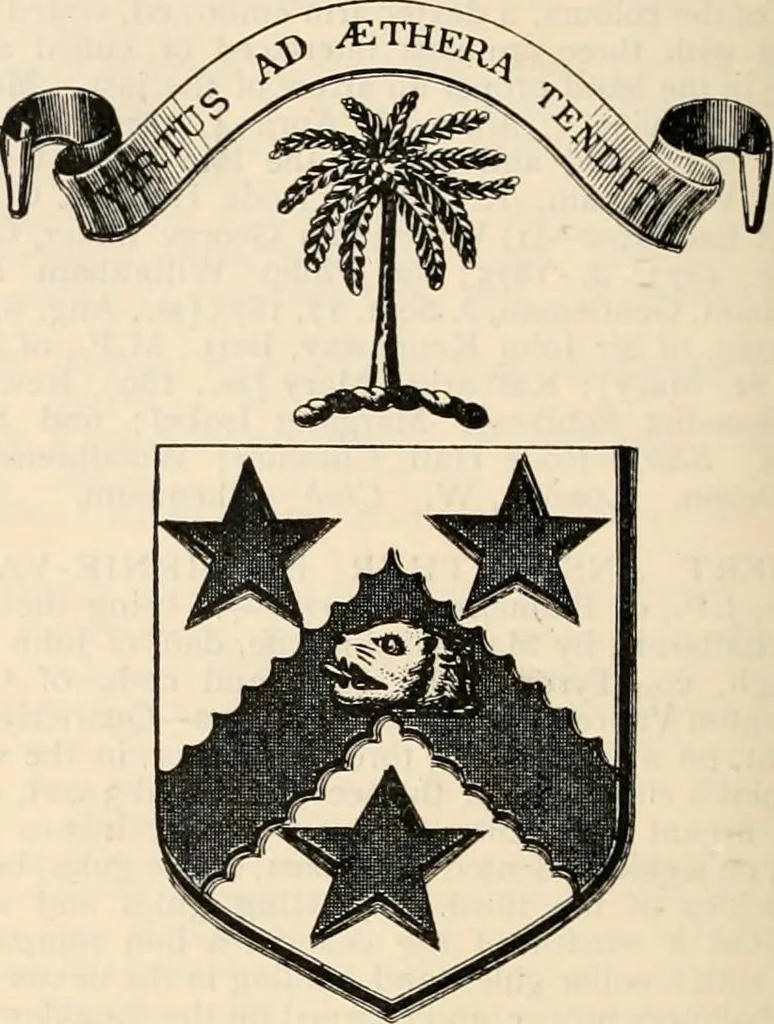 An illustration from Armorial families : a directory of gentlemen of coat-armour, 1905, leaf 101