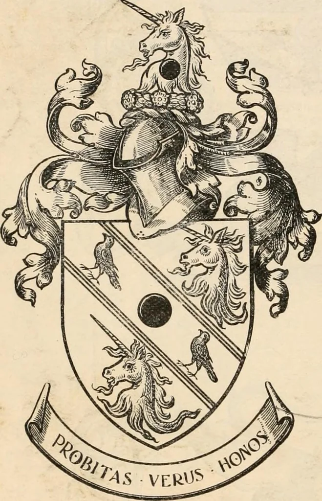 An illustration from Armorial families : a directory of gentlemen of coat-armour, 1905, leaf 1017
