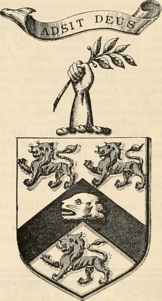 An illustration from Armorial families : a directory of gentlemen of coat-armour, 1905, leaf 102