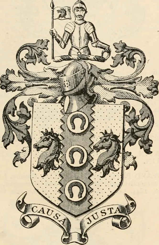 An illustration from Armorial families : a directory of gentlemen of coat-armour, 1905, leaf 1026