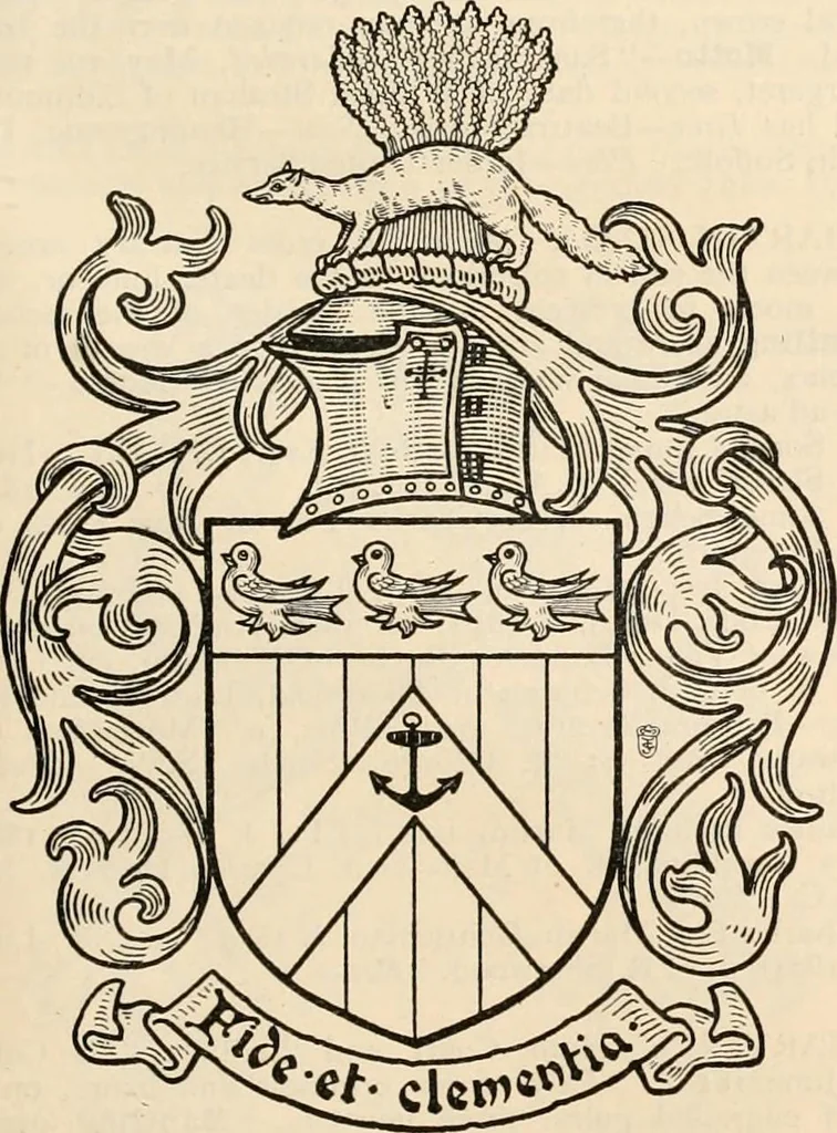 An illustration from Armorial families : a directory of gentlemen of coat-armour, 1905, leaf 1028