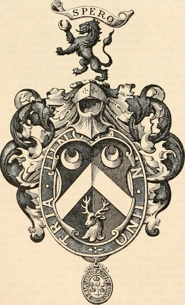 An illustration from Armorial families : a directory of gentlemen of coat-armour, 1905, leaf 1029