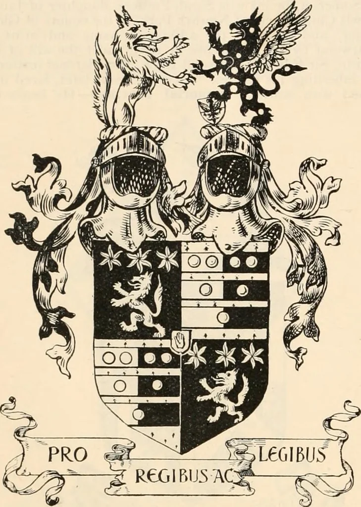 An illustration from Armorial families : a directory of gentlemen of coat-armour, 1905, leaf 1033