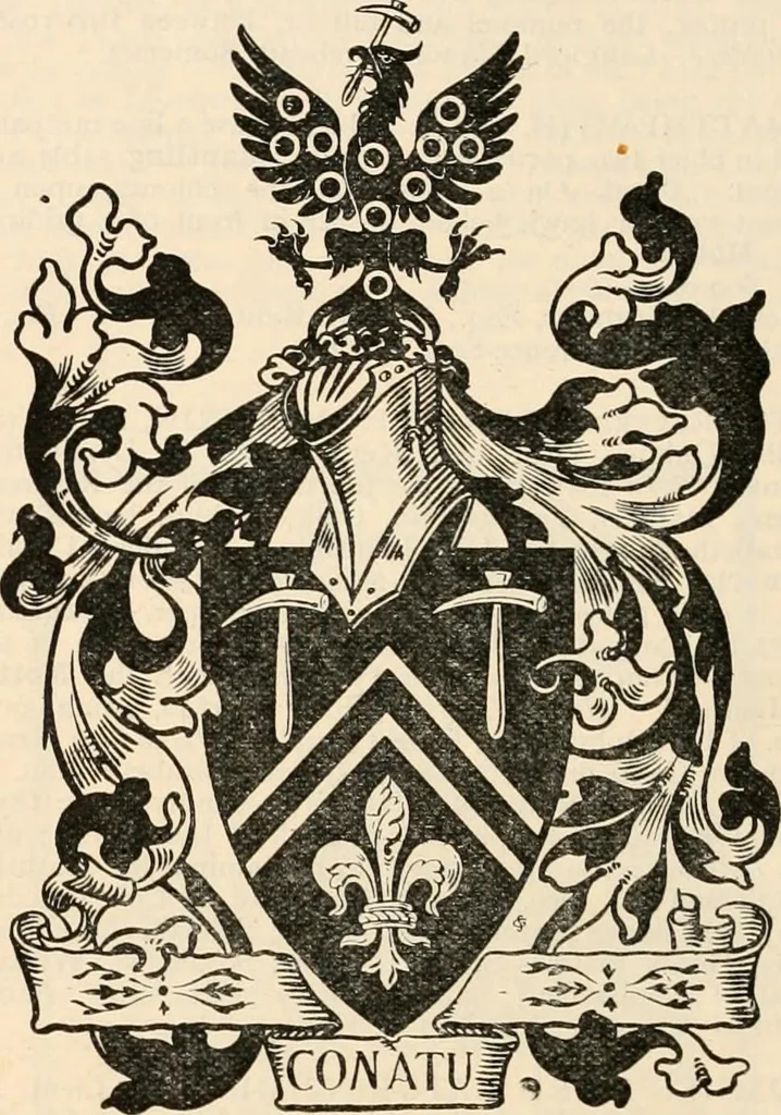 An illustration from Armorial families : a directory of gentlemen of coat-armour, 1905, leaf 1039