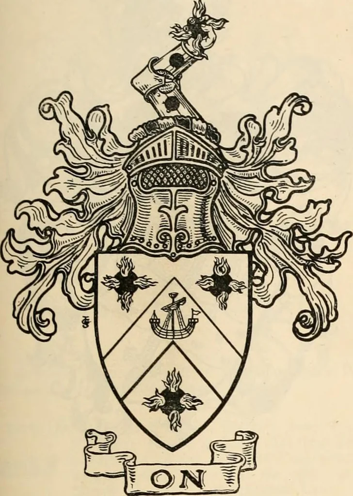 An illustration from Armorial families : a directory of gentlemen of coat-armour, 1905, leaf 104