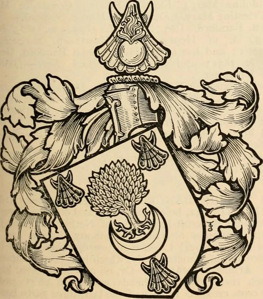 An illustration from Armorial families : a directory of gentlemen of coat-armour, 1905, leaf 104