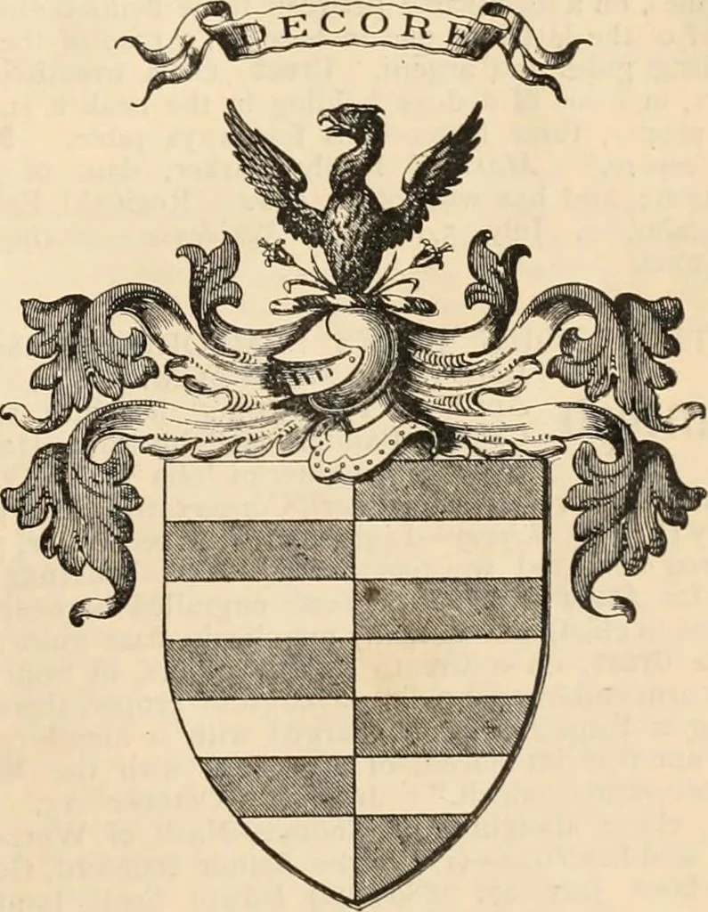 An illustration from Armorial families : a directory of gentlemen of coat-armour, 1905, leaf 104