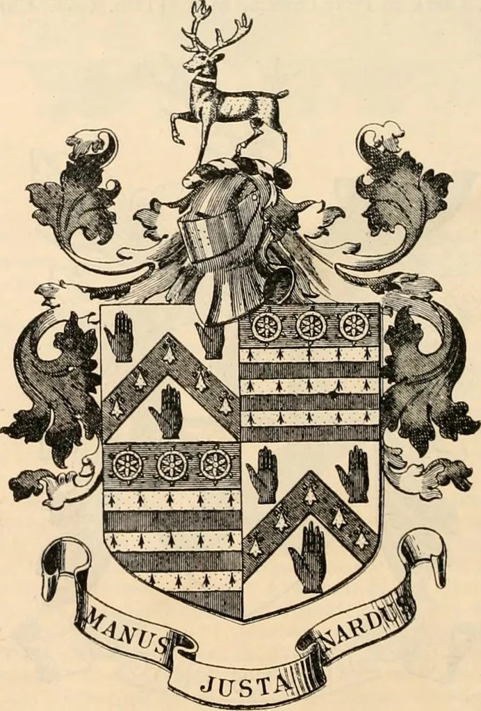 An illustration from Armorial families : a directory of gentlemen of coat-armour, 1905, leaf 1041