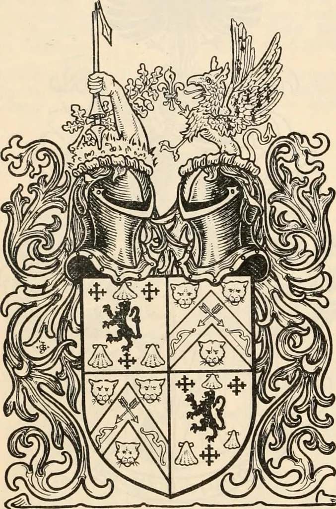 An illustration from Armorial families : a directory of gentlemen of coat-armour, 1905, leaf 1043