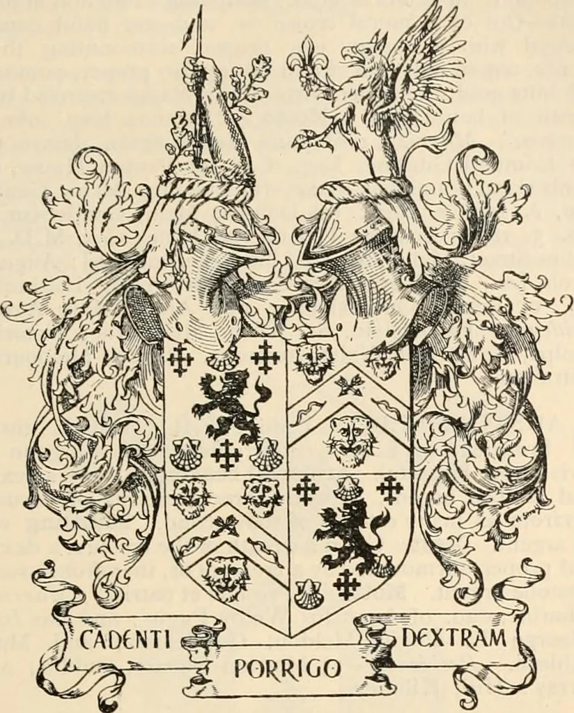 An illustration from Armorial families : a directory of gentlemen of coat-armour, 1905, leaf 1044