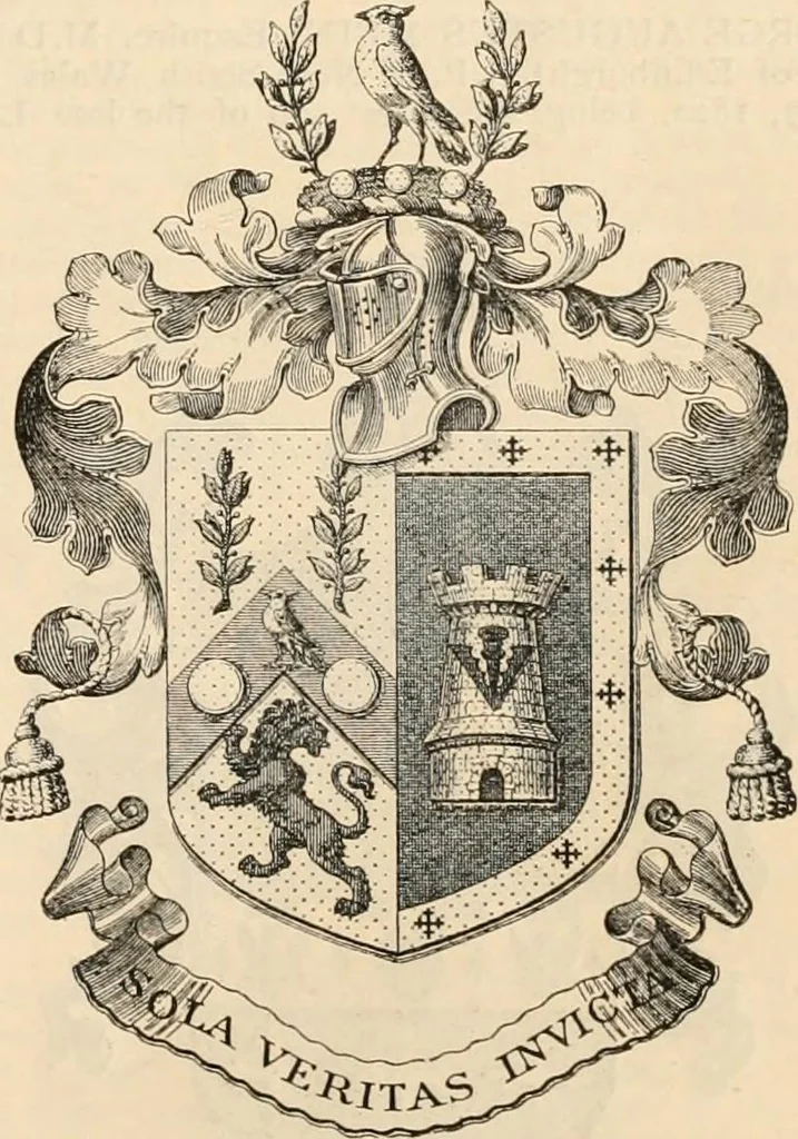 An illustration from Armorial families : a directory of gentlemen of coat-armour, 1905, leaf 1044