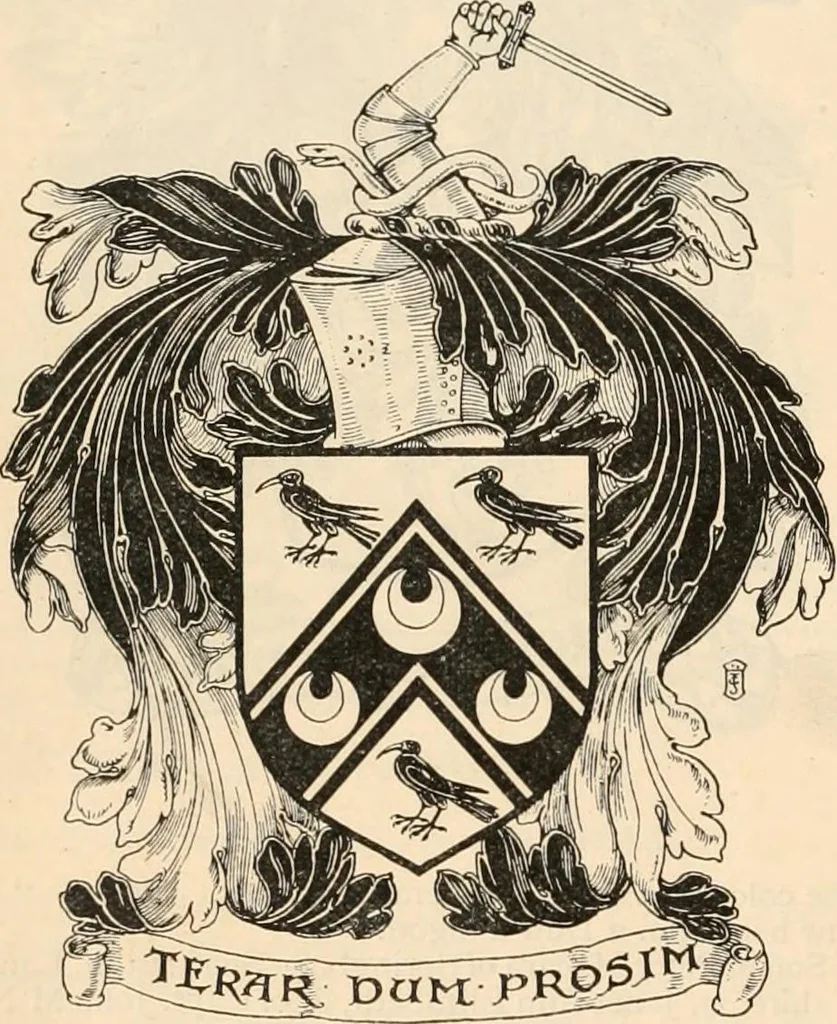 An illustration from Armorial families : a directory of gentlemen of coat-armour, 1905, leaf 1049