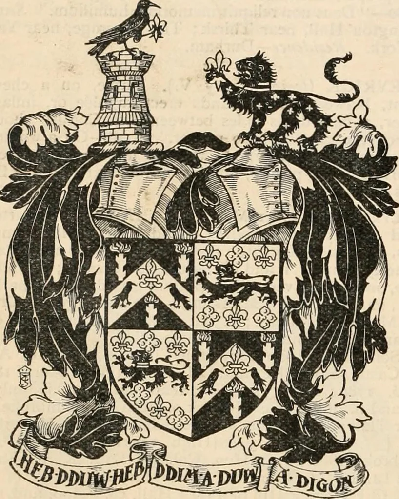 An illustration from Armorial families : a directory of gentlemen of coat-armour, 1905, leaf 1051