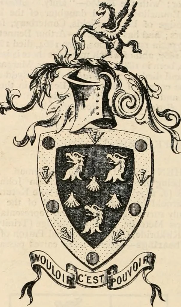 An illustration from Armorial families : a directory of gentlemen of coat-armour, 1905, leaf 1051