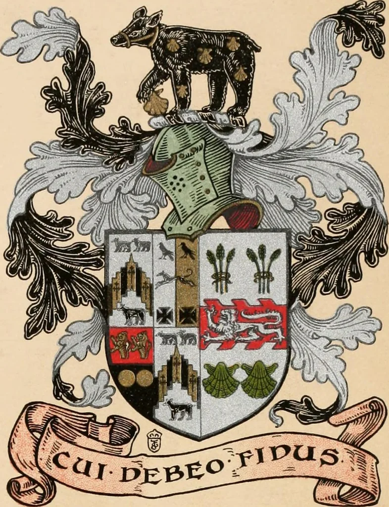 An illustration from Armorial families : a directory of gentlemen of coat-armour, 1905, leaf 1052