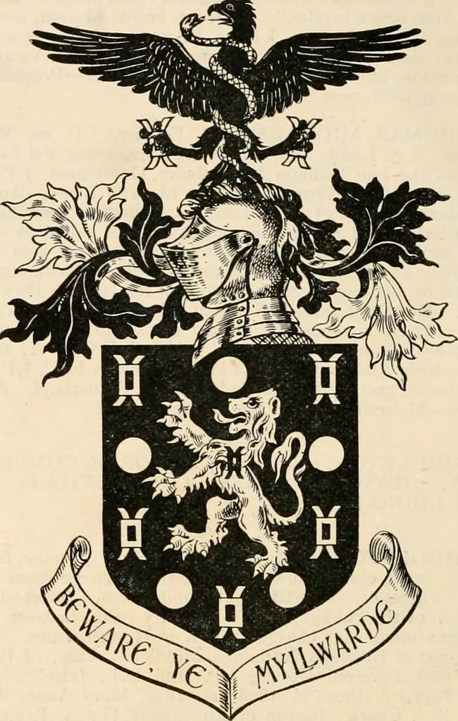 An illustration from Armorial families : a directory of gentlemen of coat-armour, 1905, leaf 1055