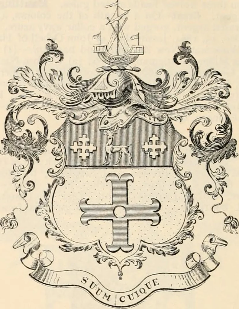 An illustration from Armorial families : a directory of gentlemen of coat-armour, 1905, leaf 1057