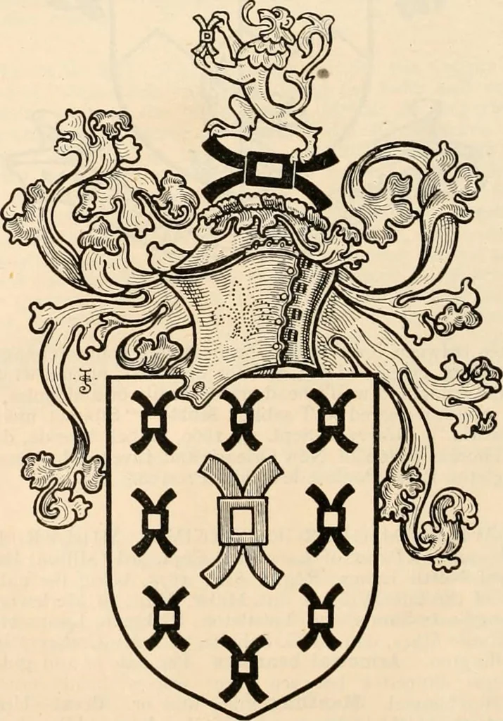 An illustration from Armorial families : a directory of gentlemen of coat-armour, 1905, leaf 1057