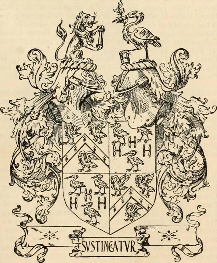 An illustration from Armorial families : a directory of gentlemen of coat-armour, 1905, leaf 1058