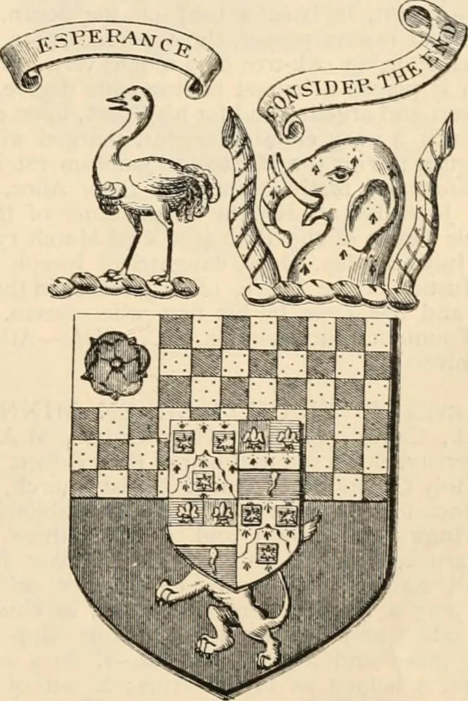 An illustration from Armorial families : a directory of gentlemen of coat-armour, 1905, leaf 1058