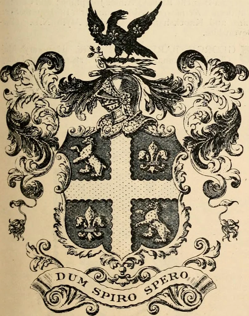 An illustration from Armorial families : a directory of gentlemen of coat-armour, 1905, leaf 106