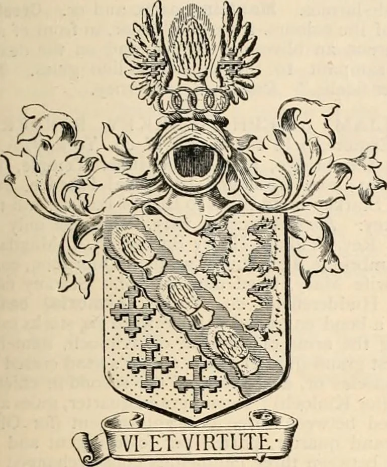 An illustration from Armorial families : a directory of gentlemen of coat-armour, 1905, leaf 106
