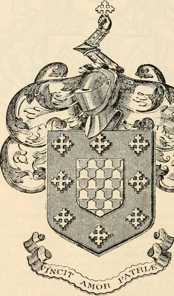 An illustration from Armorial families : a directory of gentlemen of coat-armour, 1905, leaf 1063