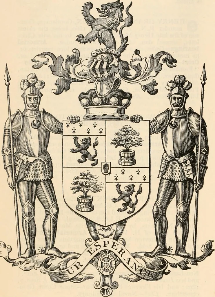 An illustration from Armorial families : a directory of gentlemen of coat-armour, 1905, leaf 1067