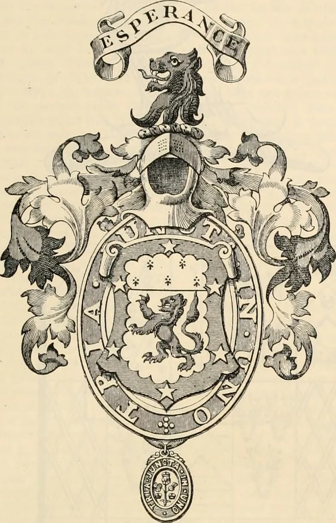 An illustration from Armorial families : a directory of gentlemen of coat-armour, 1905, leaf 1068