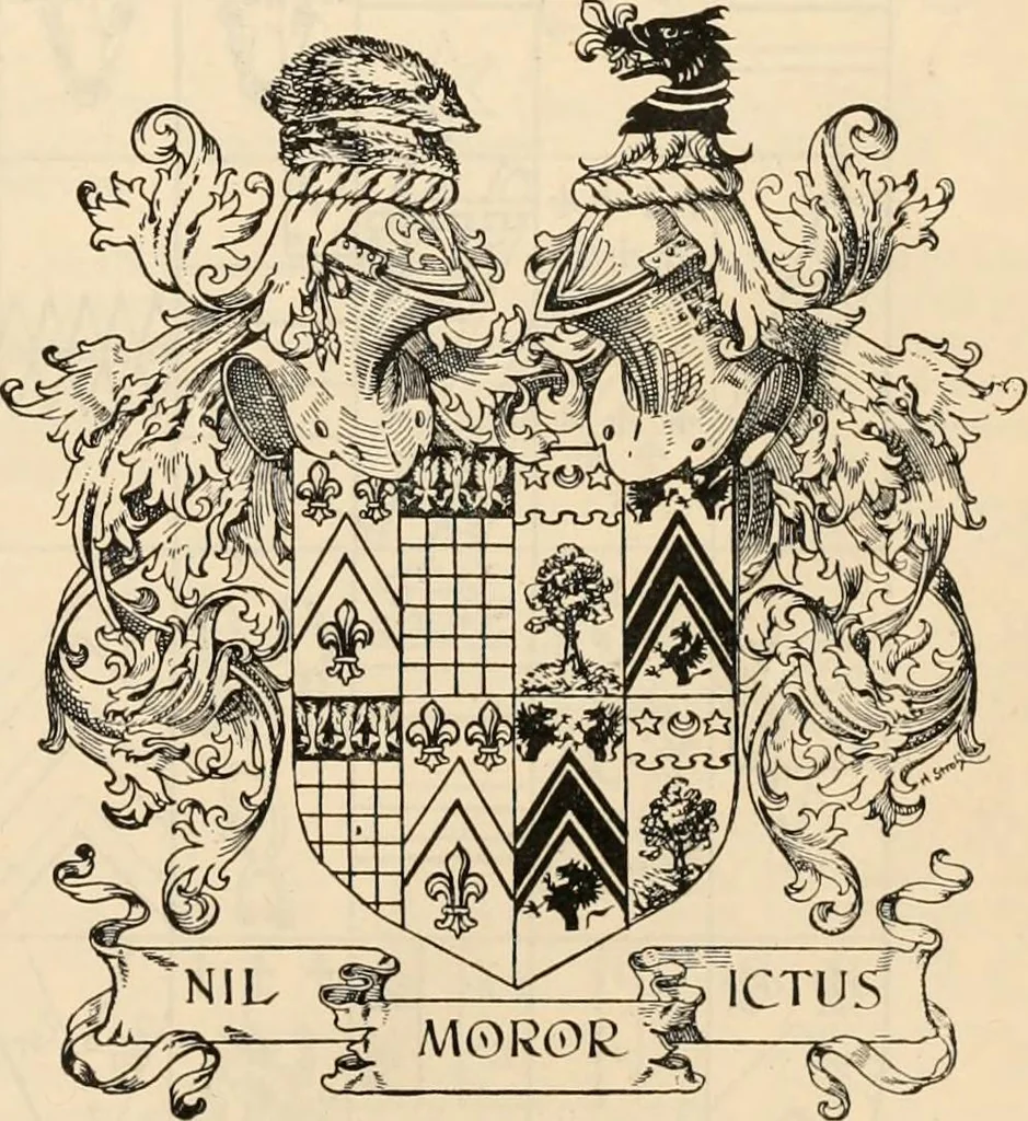 An illustration from Armorial families : a directory of gentlemen of coat-armour, 1905, leaf 1068