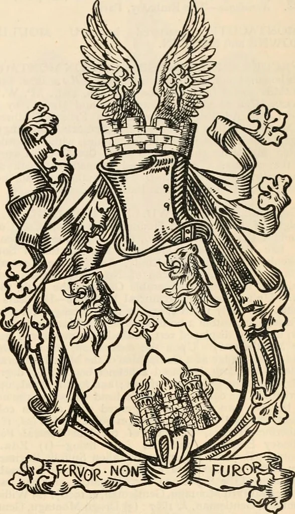 An illustration from Armorial families : a directory of gentlemen of coat-armour, 1905, leaf 1070