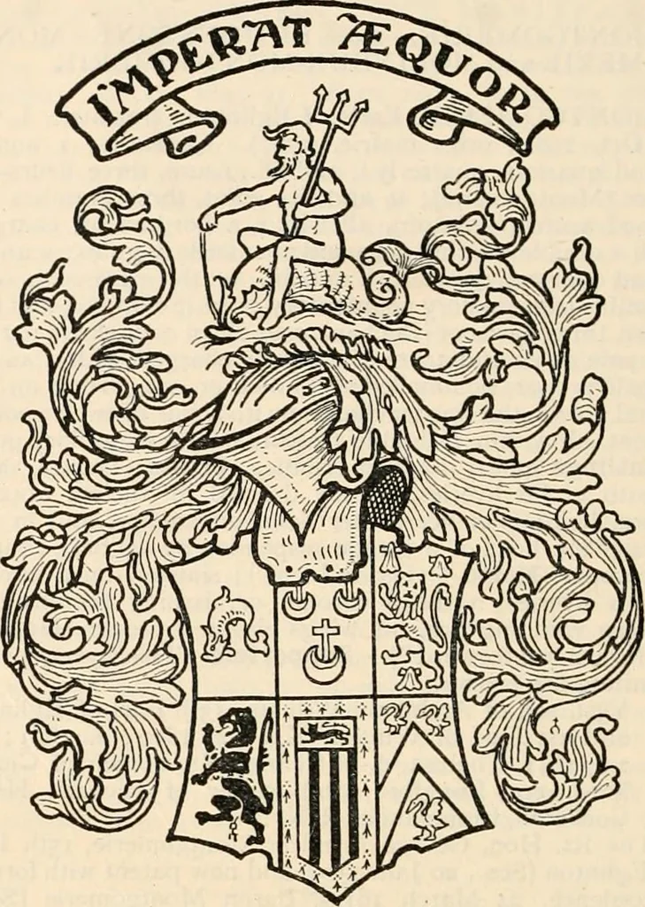 An illustration from Armorial families : a directory of gentlemen of coat-armour, 1905, leaf 1073