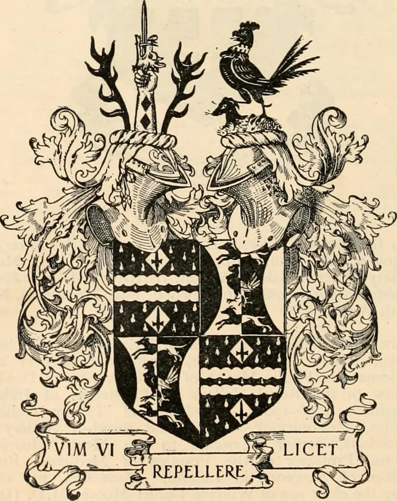 An illustration from Armorial families : a directory of gentlemen of coat-armour, 1905, leaf 1075