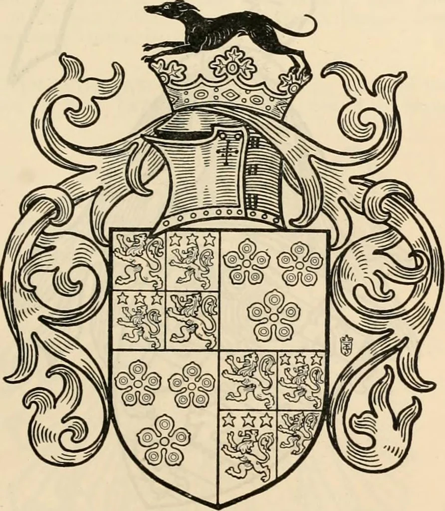 An illustration from Armorial families : a directory of gentlemen of coat-armour, 1905, leaf 1076
