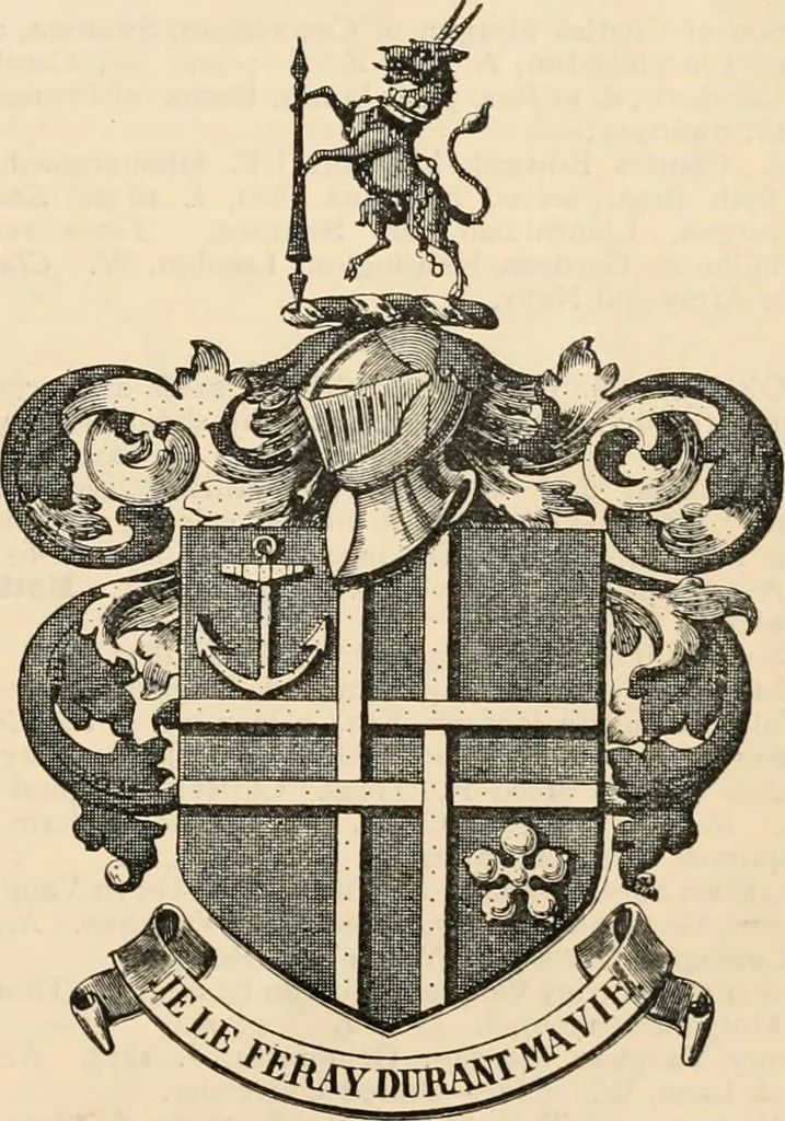 An illustration from Armorial families : a directory of gentlemen of coat-armour, 1905, leaf 1076
