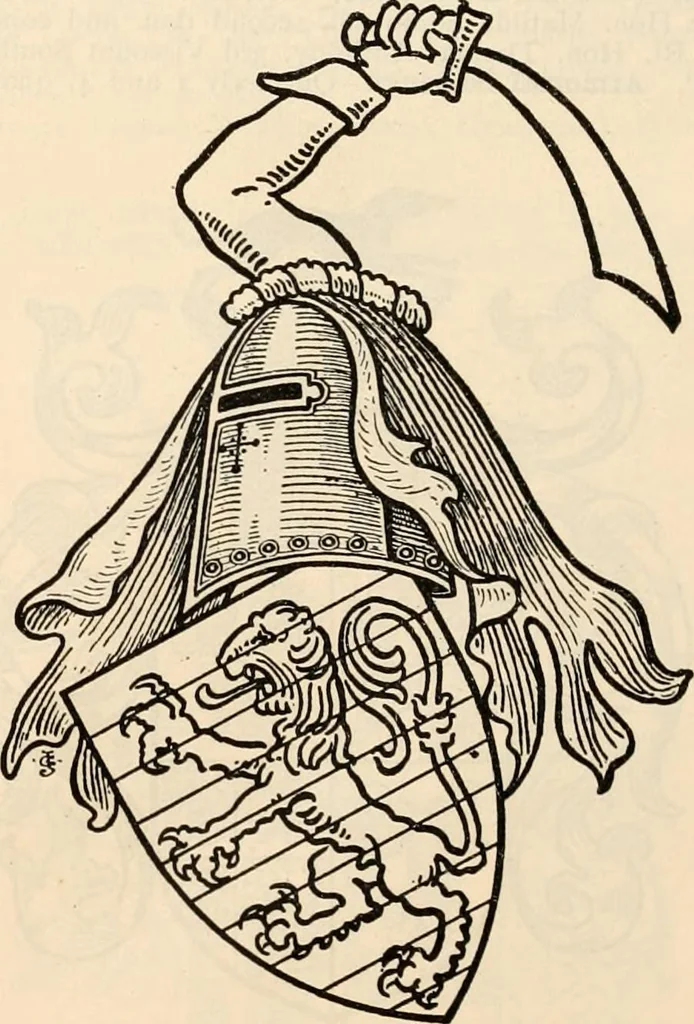 An illustration from Armorial families : a directory of gentlemen of coat-armour, 1905, leaf 1077